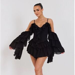 Wonderdoll black Kendal playsuit size 6